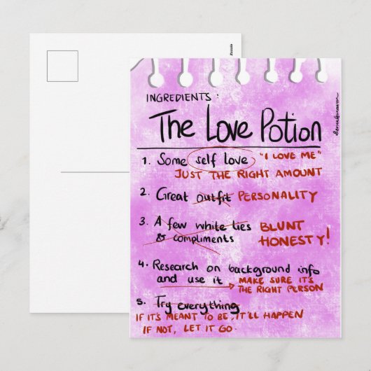 Het Love Potion Briefkaart (Voorkant / Achterkant)