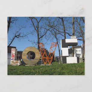 Het LOVEworks-teken Harrisonburg Virginia Briefkaart