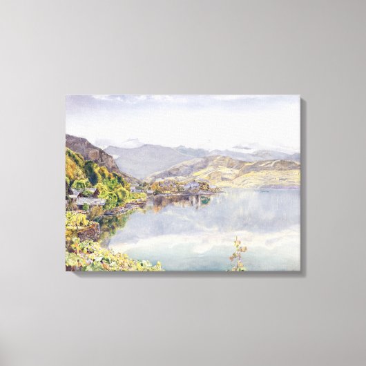 Het Lucerne-meer, Mount Pilatus op afstand Canvas Afdruk (Voorkant)