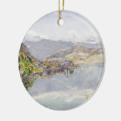 Het Lucerne-meer, Mount Pilatus op afstand Keramisch Ornament (Links)