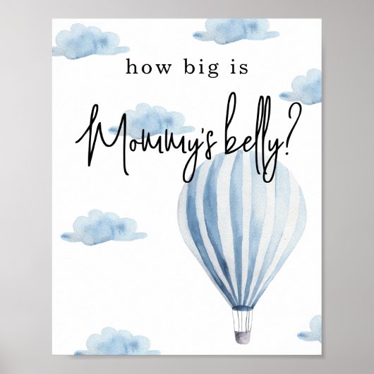 Het luchtballon - Hoe groot is mama's buik Poster (Voorkant)