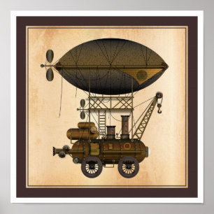 Het luchtschip Douglas Industrial Flying Machine Poster