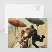 Het luchtschip - het vliegdekschip briefkaart (Voorkant / Achterkant)
