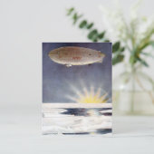 Het luchtschip Norge van Raold Amundsen over de No Briefkaart (Staand voorkant)