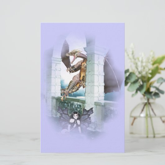 Het luchtvignet van de Dragon Briefpapier (Staand voorkant)