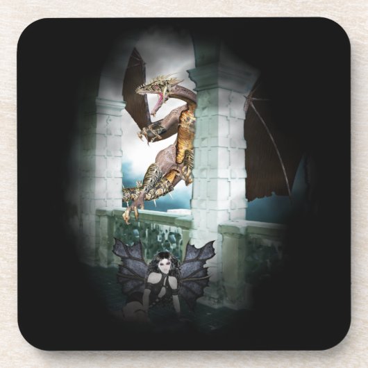 Het luchtvignet van de Dragon Drankjes Onderzetter (Voorkant)