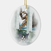 Het luchtvignet van de Dragon Keramisch Ornament (Rechts)