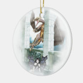Het luchtvignet van de Dragon Keramisch Ornament (Links)