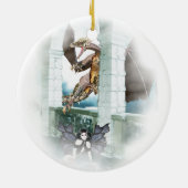 Het luchtvignet van de Dragon Keramisch Ornament (Achterkant)