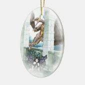 Het luchtvignet van de Dragon Keramisch Ornament (Links)