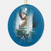 Het luchtvignet van de Dragon Keramisch Ornament (Links)