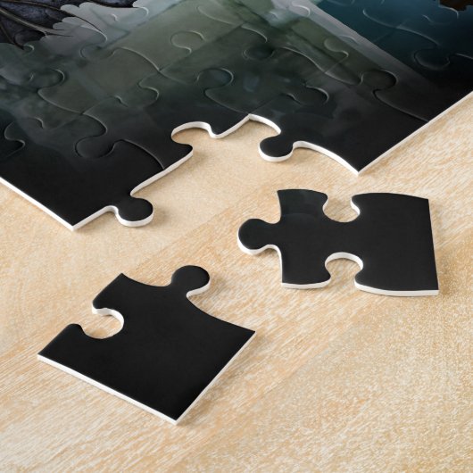 Het luchtvignet van de Dragon Legpuzzel (Zijkant)