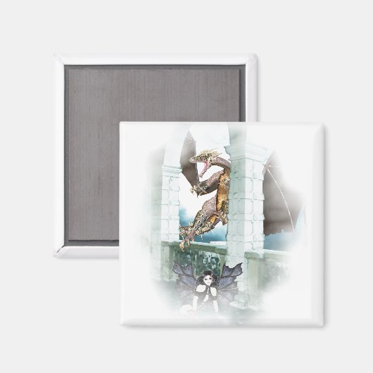 Het luchtvignet van de Dragon Magneet (Voorkant / Achterkant)