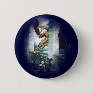 Het luchtvignet van de Dragon Ronde Button 5,7 Cm