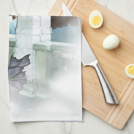 Het luchtvignet van de Dragon Theedoek (Quarter Fold)