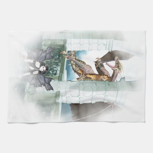 Het luchtvignet van de Dragon Theedoek (Horizontaal)
