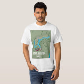 Het Lugano-meer Italië — Zwitserland — reisposter T-shirt (Voorkant volledig)
