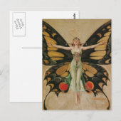 Het luidop - vlindermeisje briefkaart (Voorkant / Achterkant)