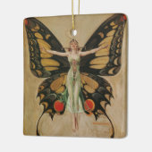 Het luidop - vlindermeisje keramisch ornament (Links)