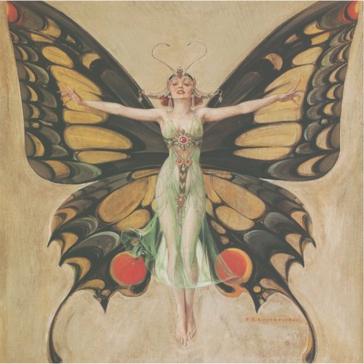 Het luidop - vlindermeisje sticker (Voorkant)