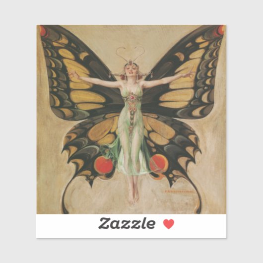 Het luidop - vlindermeisje sticker (Vel)