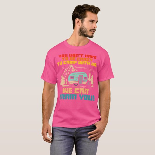Het luie kamp met ons grappige Camping Van Rv Camp T-shirt (Voorkant volledig)