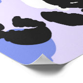 Het luippatroon naadloos. Paarse leo huidtextuur. Poster (Hoek)