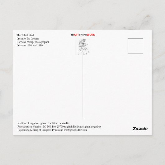 Het lul-ijs-ijs van Velvet Briefkaart (Achterkant)