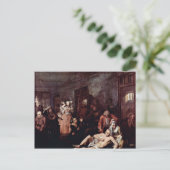 Het Lunatic Asiel van Hogarth William Briefkaart (Staand voorkant)