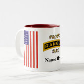 Het Lusje van de School van het leger - Proud Papa Tweekleurige Koffiemok (Voorkant links)