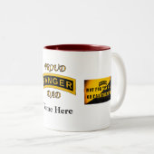 Het Lusje van de School van het leger - Proud Papa Tweekleurige Koffiemok (Voorkant rechts)