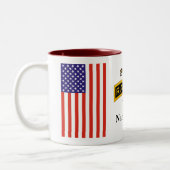 Het Lusje van de School van het leger - Proud Papa Tweekleurige Koffiemok (Links)