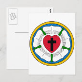 Het Luther Roos Lutheranisme Martin Luther Briefkaart (Voorkant / Achterkant)