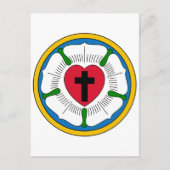 Het Luther Roos Lutheranisme Martin Luther Briefkaart (Voorkant)