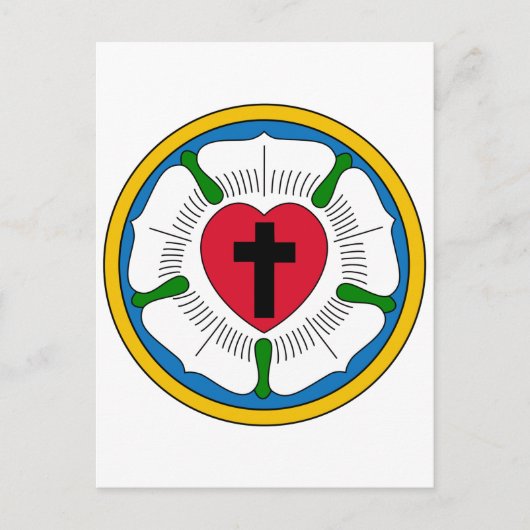 Het Luther Roos Lutheranisme Martin Luther Briefkaart (Voorkant)