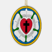 Het Luther Roos Lutheranisme Martin Luther Keramisch Ornament (Rechts)