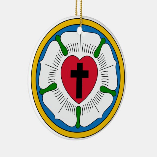 Het Luther Roos Lutheranisme Martin Luther Keramisch Ornament (Rechts)