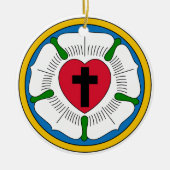 Het Luther Roos Lutheranisme Martin Luther Keramisch Ornament (Voorkant)