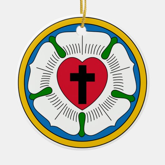 Het Luther Roos Lutheranisme Martin Luther Keramisch Ornament (Voorkant)