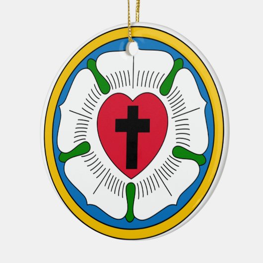 Het Luther Roos Lutheranisme Martin Luther Keramisch Ornament (Links)
