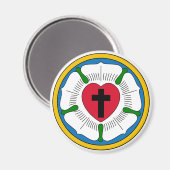 Het Luther Roos Lutheranisme Martin Luther Magneet (Voorkant / Achterkant)