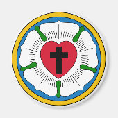 Het Luther Roos Lutheranisme Martin Luther Magneet (Voorkant)