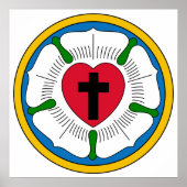 Het Luther Roos Lutheranisme Martin Luther Poster (Voorkant)