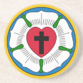 Het Luther Roos Lutheranisme Martin Luther Zandsteen Onderzetter (Voorkant)