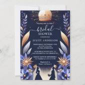 Het luxe Fuchsia Crown Royal Blue Vrijgezellenfees Kaart (Voorkant)