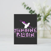 Het luxe Logo van de Voorvechter van de Trombone Briefkaart (Staand voorkant)
