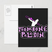 Het luxe Logo van de Voorvechter van de Trombone Briefkaart (Voorkant / Achterkant)