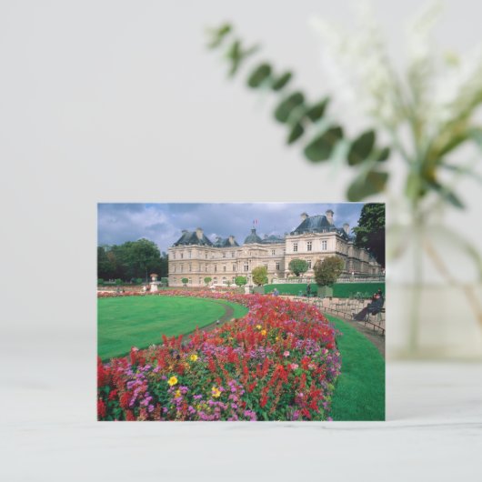 Het Luxemburgse paleis in Parijs, Frankrijk. Briefkaart (Staand voorkant)