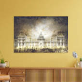 Het Luxemburgse paleis verlicht Canvas Afdruk (Insitu (Woonkamer))