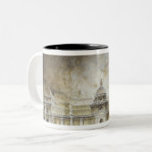 Het Luxemburgse paleis verlicht Tweekleurige Koffiemok (Voorkant links)